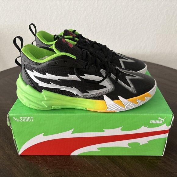 NEW In Box! Puma Scoot Zeros 2K Puma Black Fluo Green 309841-01 Men's Size 10 - Picture 1 of 9